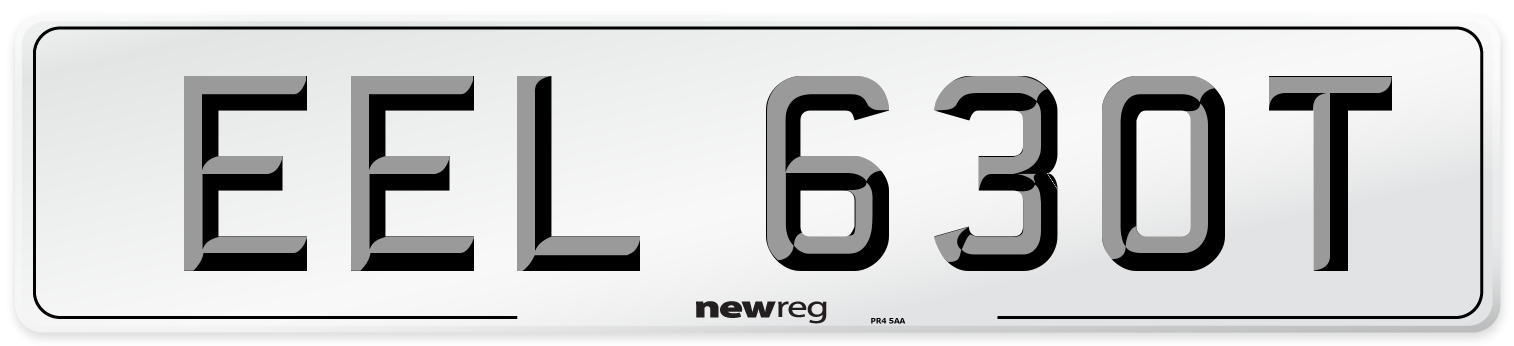 EEL 630T Number Plate from New Reg